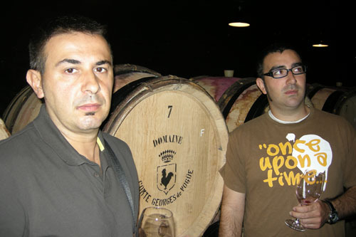 El Comte de la Font y yo en sus bodegas.