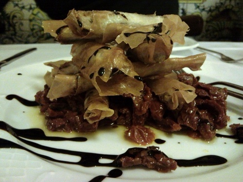 Me gustó mucho la presentación de este plato.