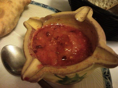 Con una salsa de chiles, ¡ Como picaba con el vino ! jejeje