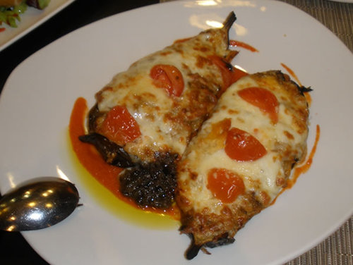 Restaurante El Deseo Berenjenas rellenas