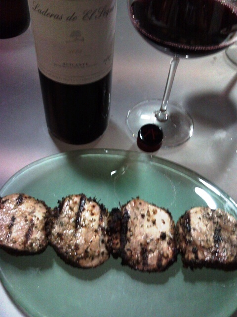 Un pincho de solomillo de cerdo con 7 especias.
