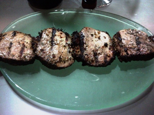 Este pincho estaba especial, y echo a la brasa.
