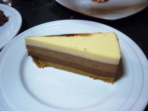 Tarta de tres chocolates...