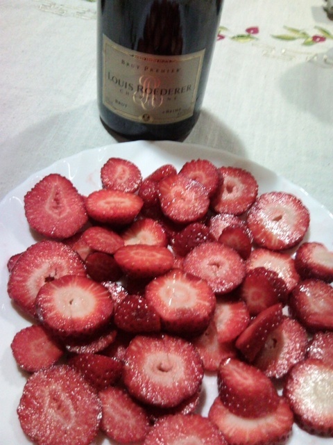 El postre, para terminar el champagne...