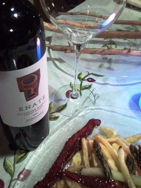 El vino muy rico...