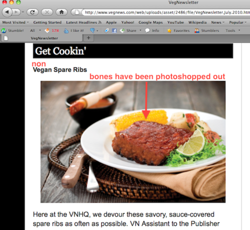 Photoshopeadas en “carne” vegetal