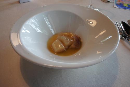 Ossobuco Royal trabado con aceite de bogavante tostado