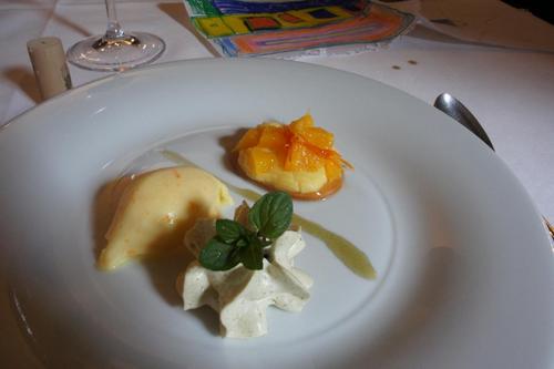 Postre dedicado a la naranja