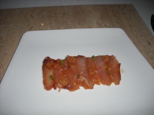 Restaurante Aponiente Lomos de corvina marinados