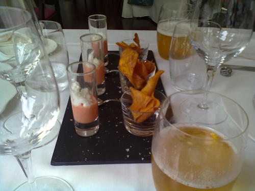 Restaurante El Estudio de Ana Aperitivo gazpacho sandia