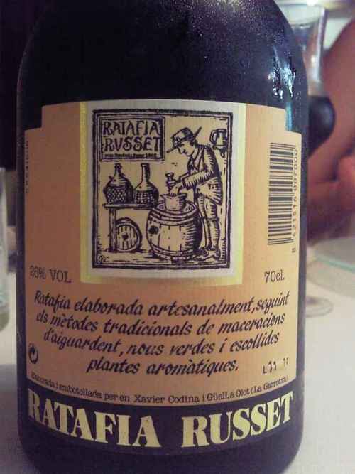 Ratafia, una bebida tipica de la zona.