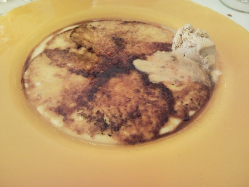Crema Catalana con helado de turrón. ;)))