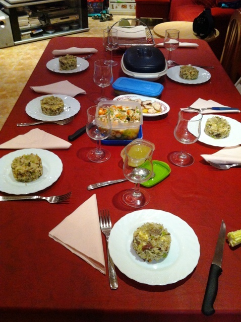 La cena del arroz ese que comentaba...