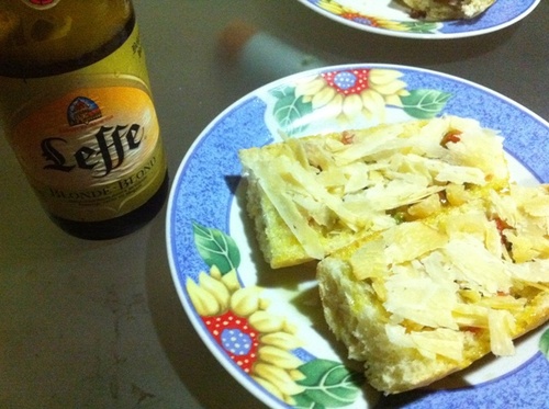 Las de queso con una cervecita bien fresquita, que hacía calor por aquí por Murcia.