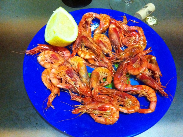 Gamba roja a la plancha...