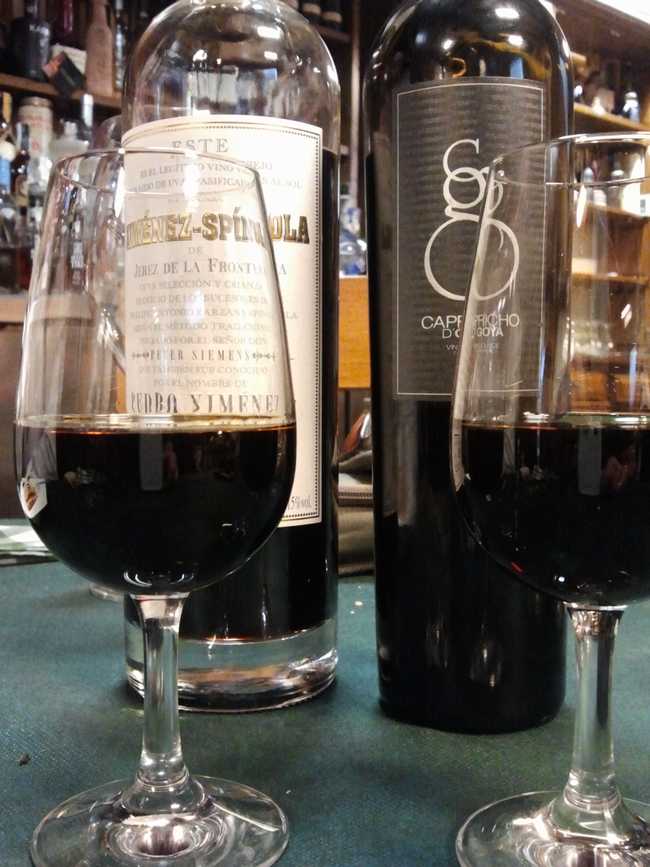 Vinitos dulces para los postres, el PX de Spinola, magnifico.