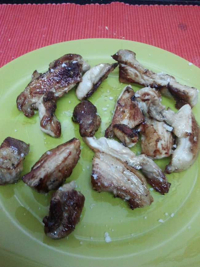 Y unas tiras de secreto iberico a la plancha.