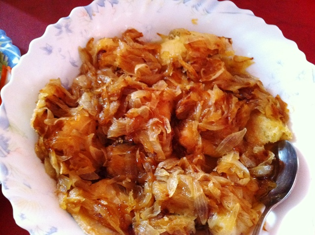 Bacalao encebollao de la mía Mamma.