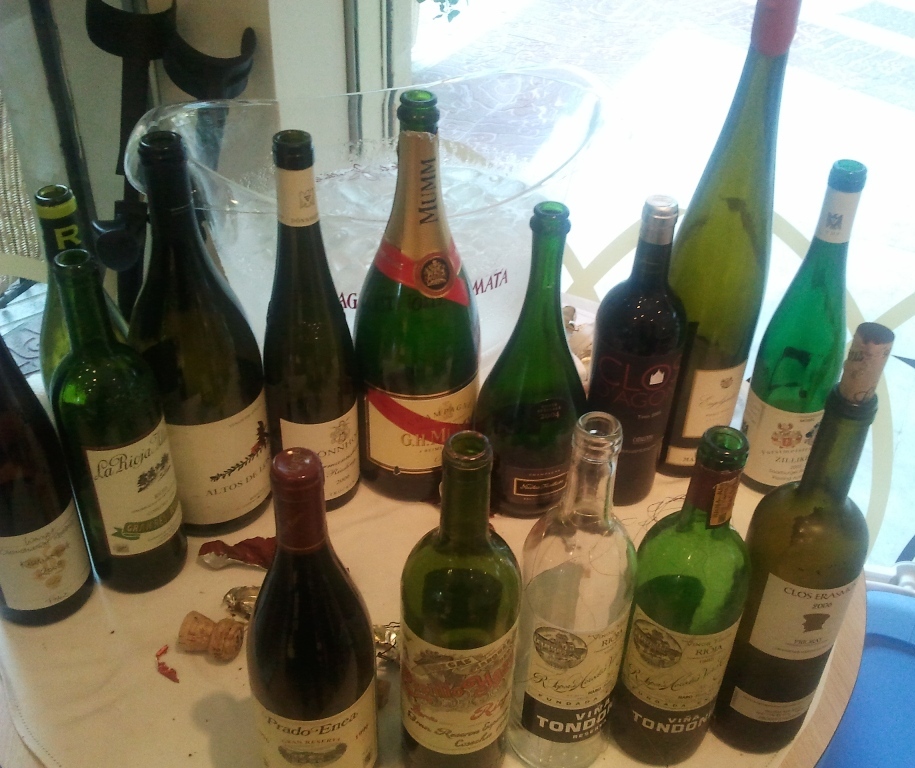 Otra vista de los vinos