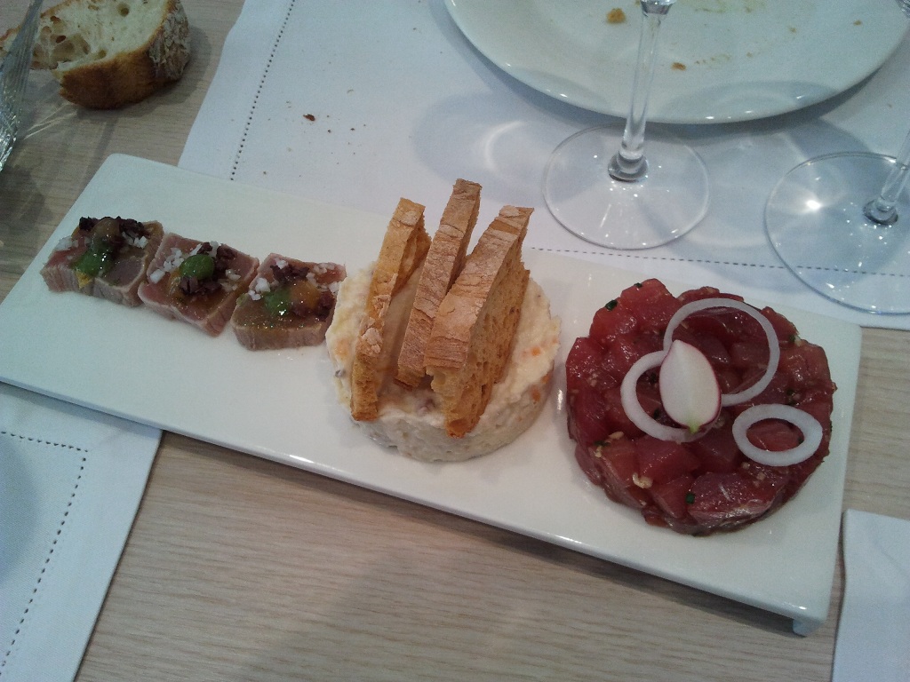 Degustación de atún: Ensaladilla, Tataky y Tartar
