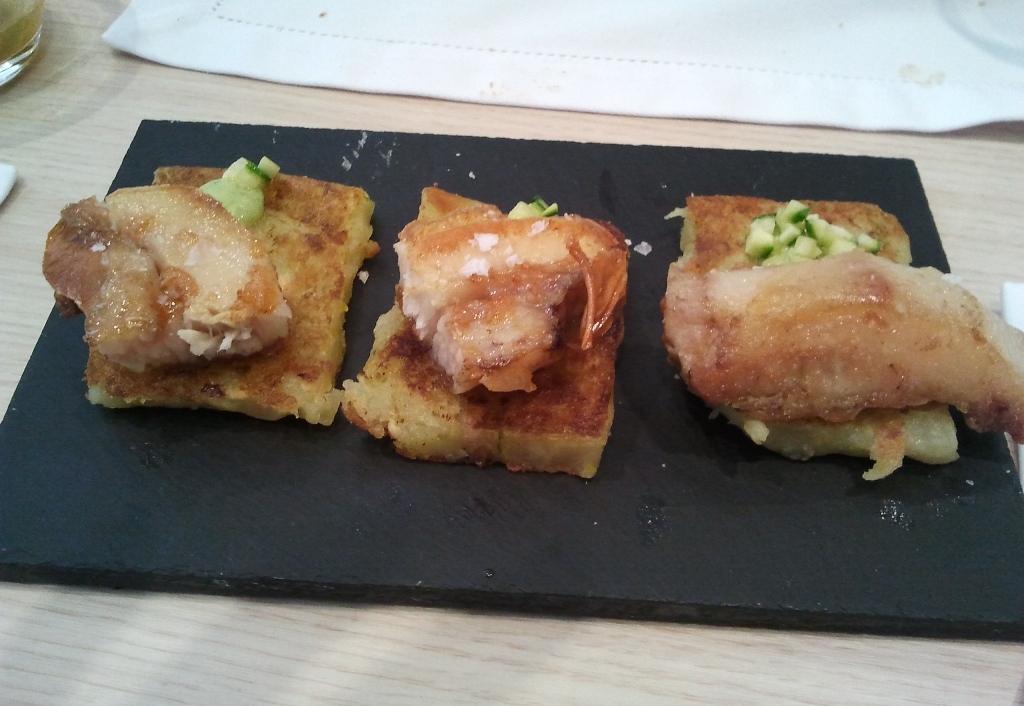 Trinchado de patata y col con tocino
