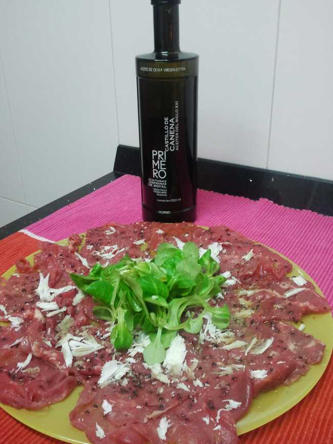 Un carpaccio de solomillo.