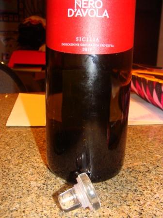 Botella con tapón de Vidrio.