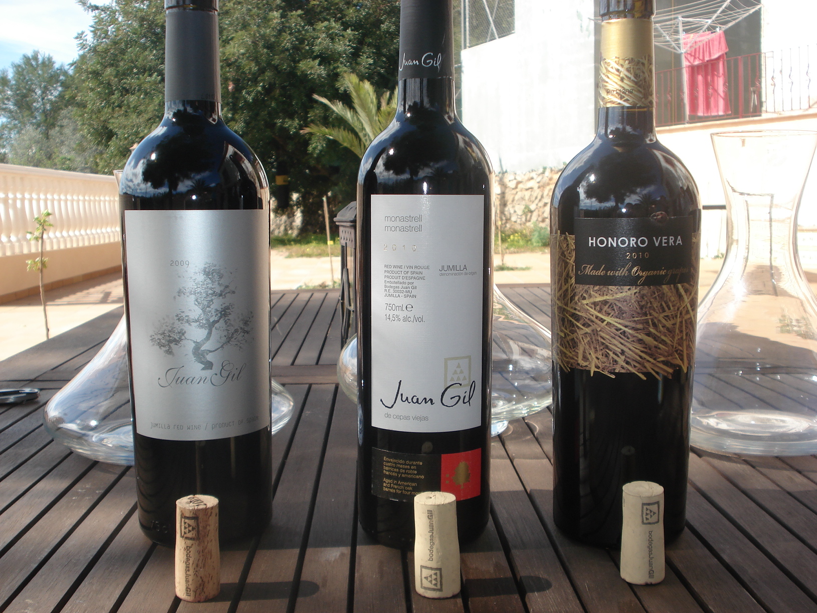Juan Gil 12 meses 2009, Juan Gil Roble 2010 y Honoro Vera Monastrell 2010