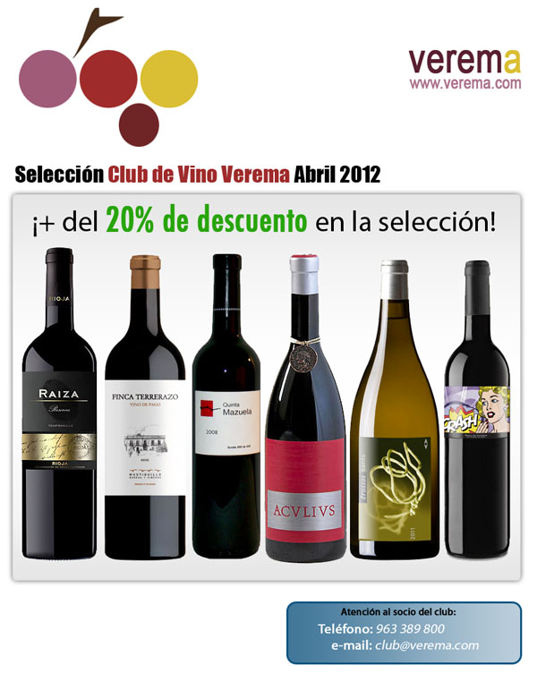  Nueva Selección Club de Vinos Verema - Abril 2012