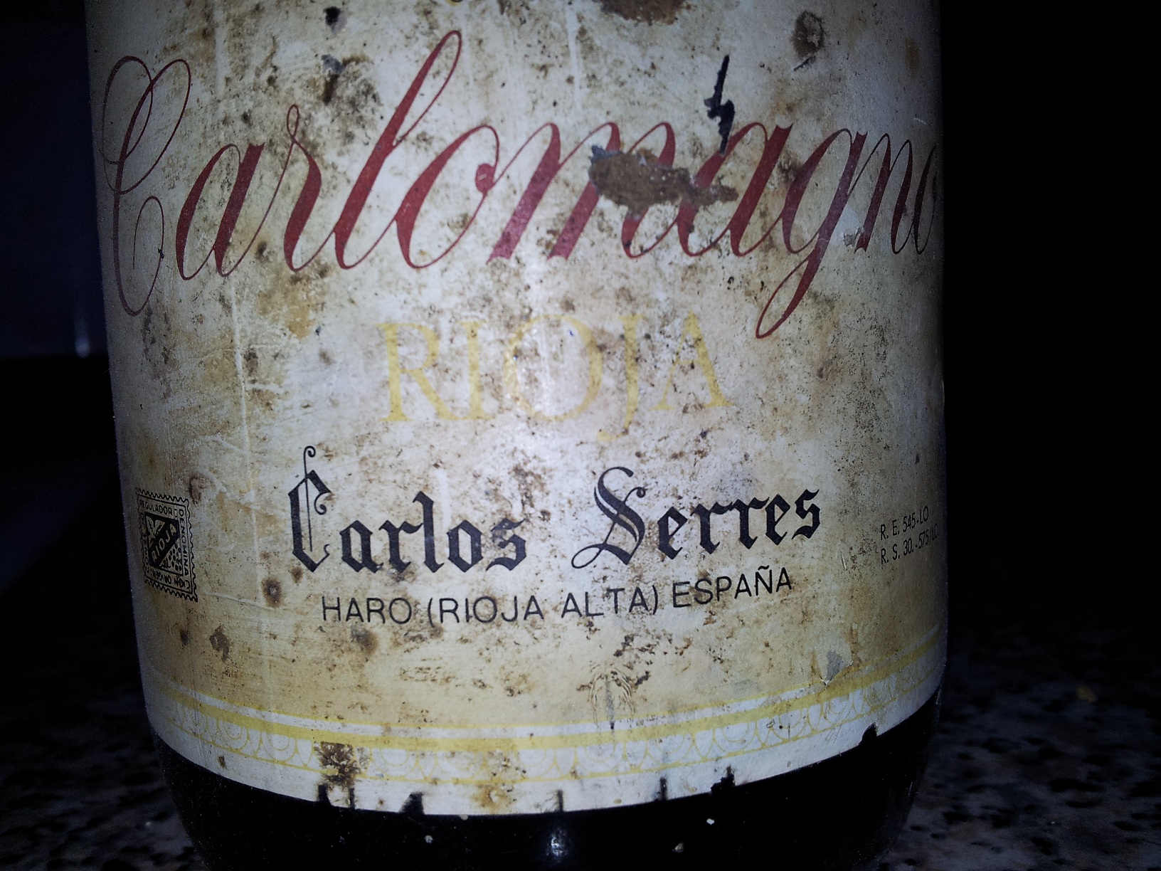 botella de rioja del 1975