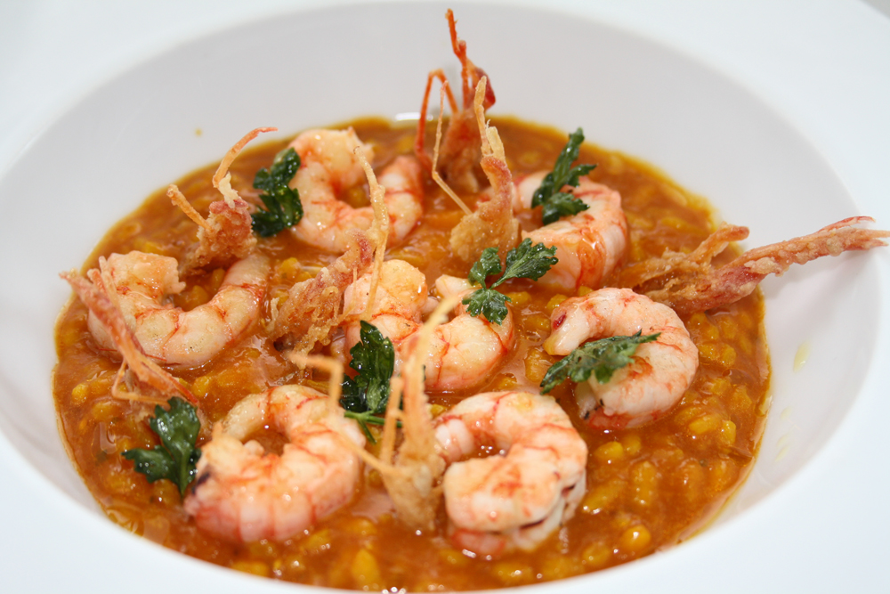 Restaurante Puerta del Mar Arroz meloso de gamba rayada