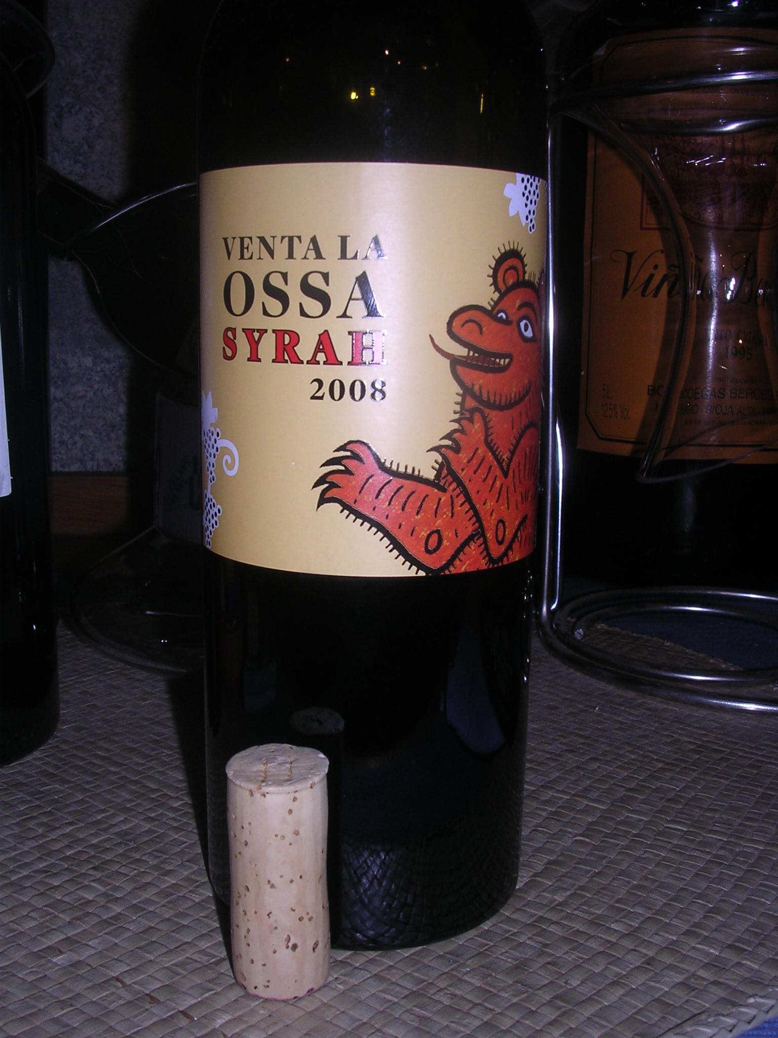 Venta La Ossa syrah 2008, muy goloso