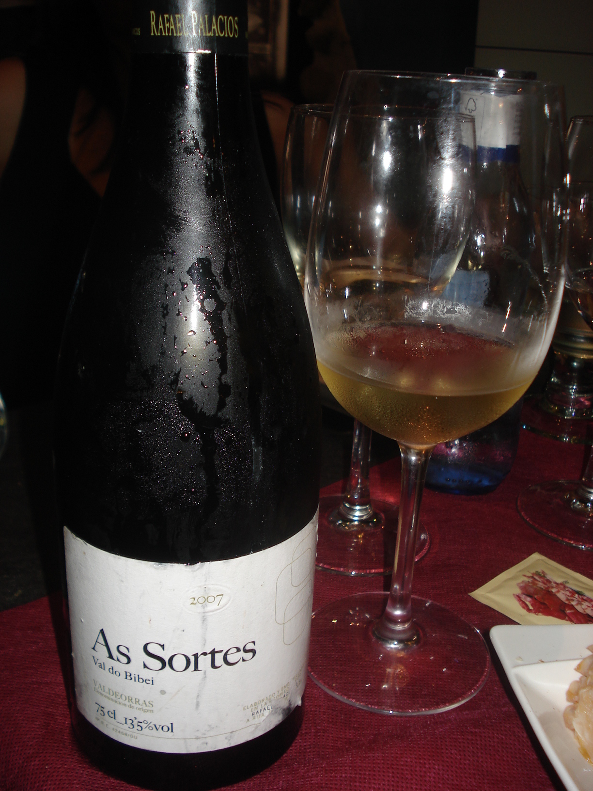 As Sortes 2007 que acompañó  de maravilla a un arroz con bogavante espectacular