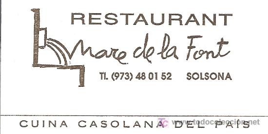Restaurante Mare de la Font 