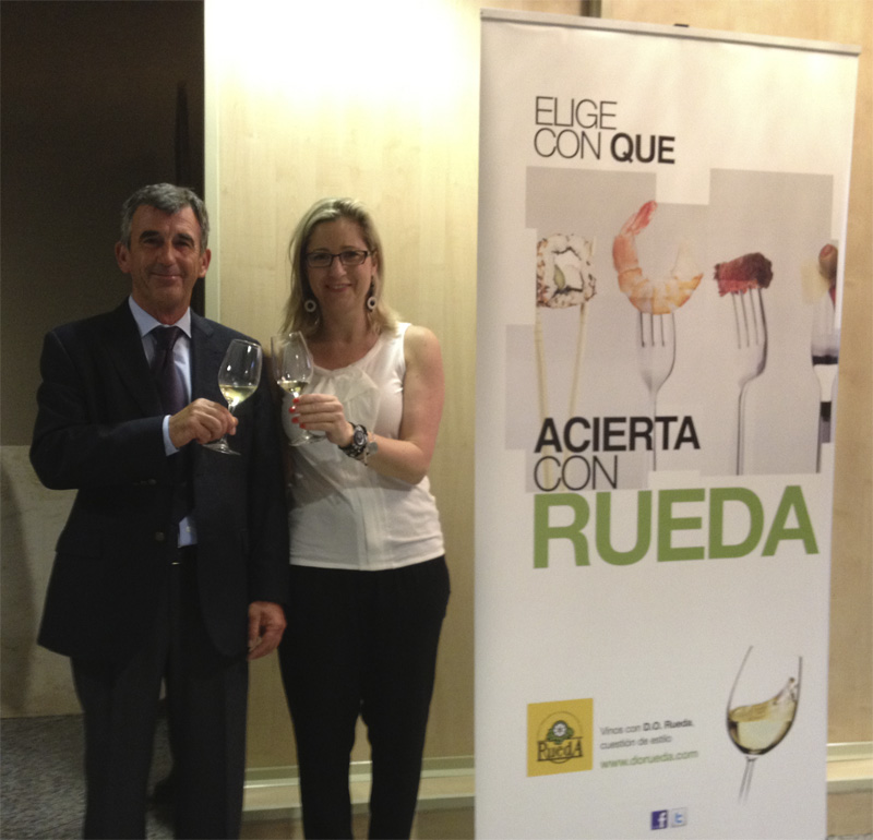 Francisco Javier de Iscar, Presidente DO Rueda, y Arancha Zacamola, Responsable de Comunicación