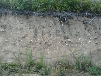 Corte del terreno en As Furnias