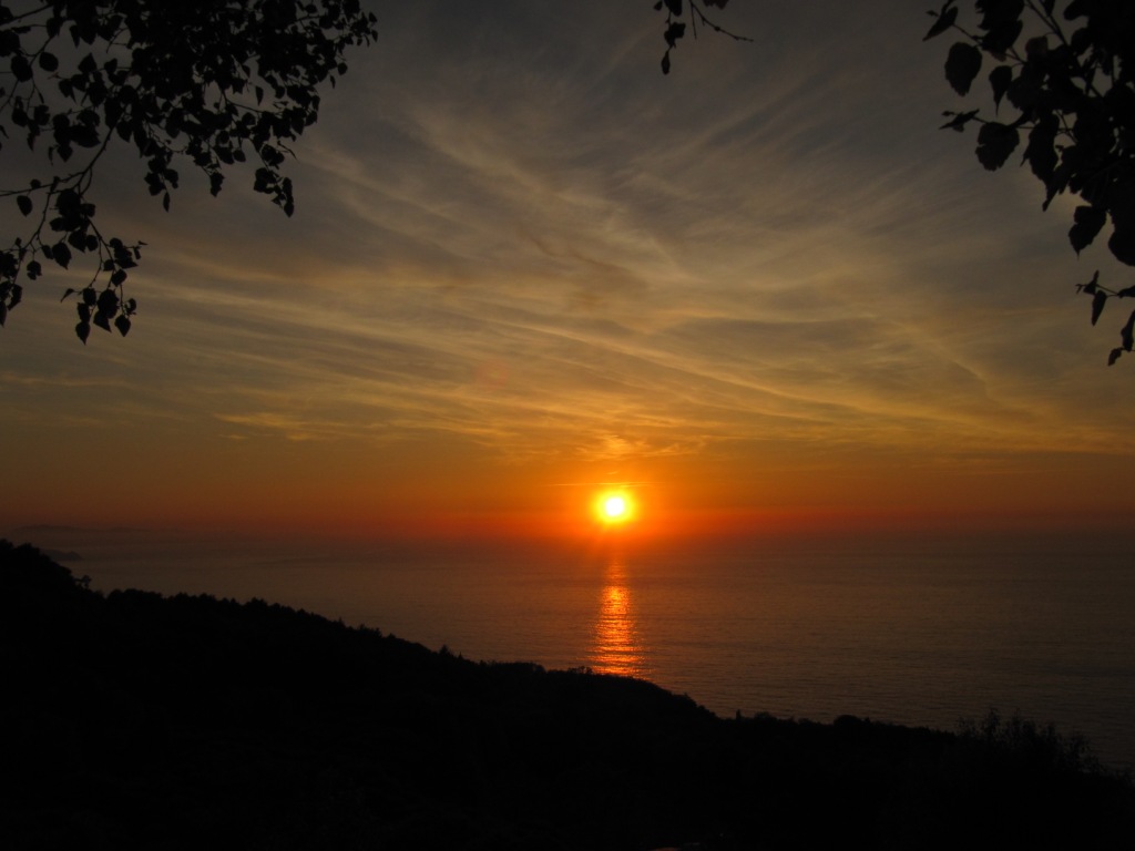 Puesta de sol desde la casa
