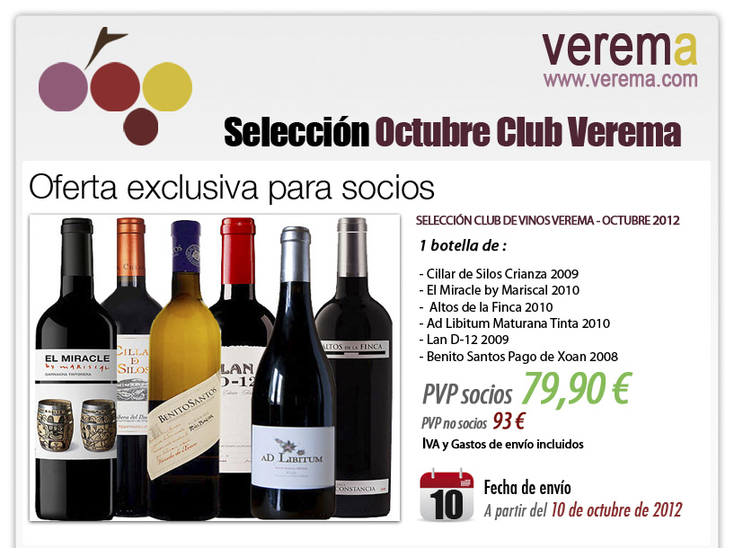 Nueva Selección Club de Vinos Verema - Octubre 2012