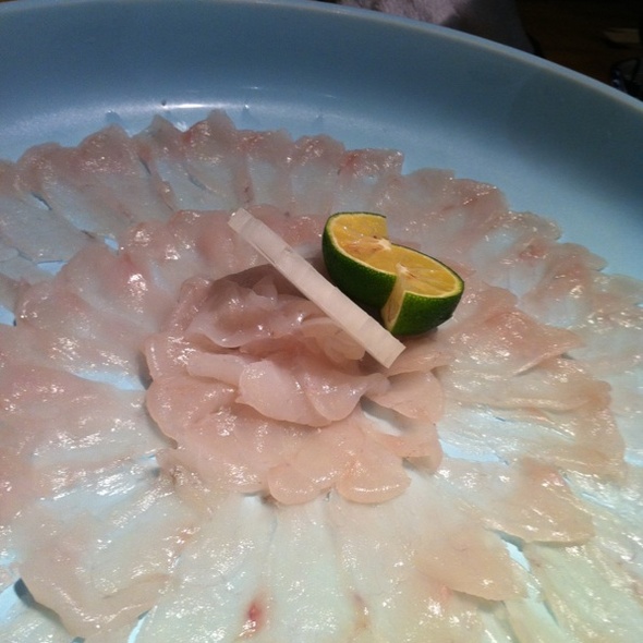 Sashimi de fugu.
