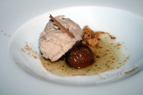 Helado de castañas con marrón glacé