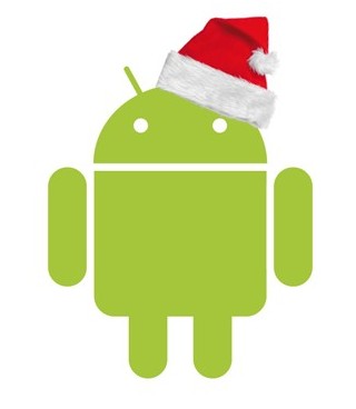 Logo navideño de Android