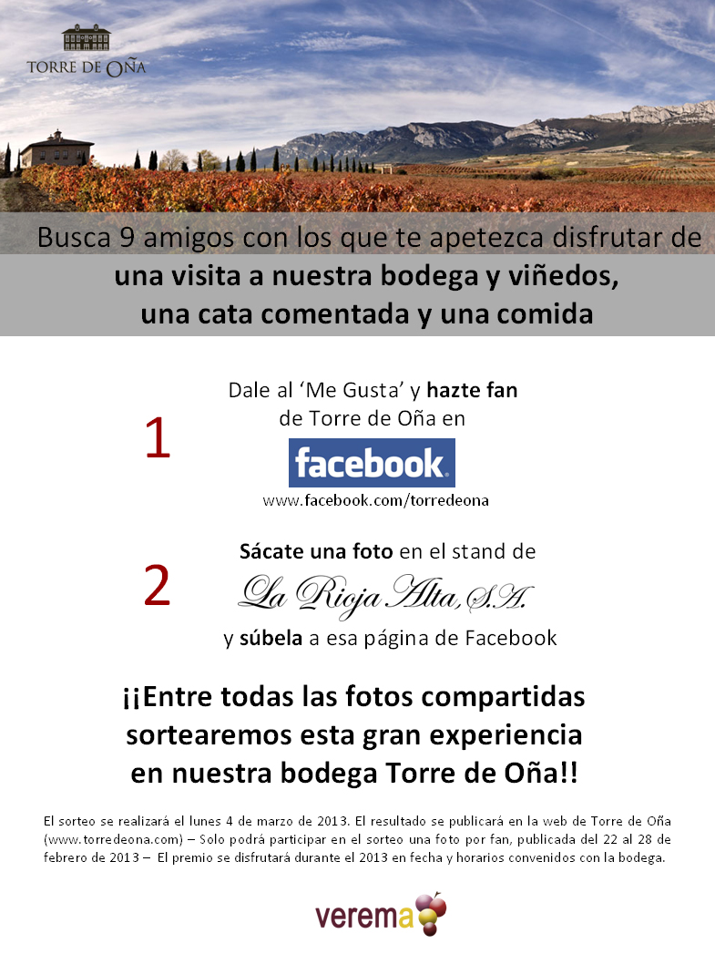 Sorteo visita 10 personas Torre de Oña