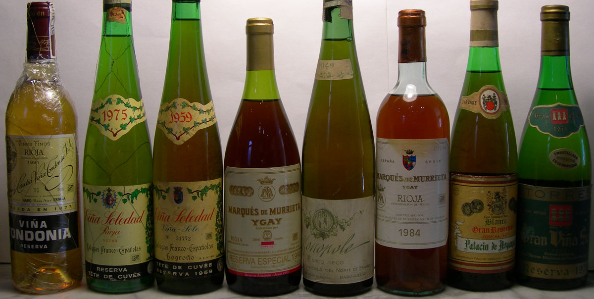 Para la próxima de finales de marzo: Viña Tondonia reserva 1991, Viña Soledad Tête de Cuvée 1975 reserva, Viña Sole Tête de Cuvée 1959 reserva, Marqués de Murrieta Reserva Especial 1990, Monopole 1949, Marqués de Murrieta 1984 reserva, Palacio de Arganza 1967 Gran reserva, Torres Gran Viña Sol Etiqueta Verde 1971 reserva