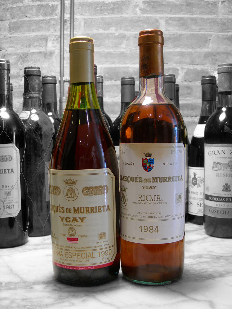 El Murrieta Reserva Especial 1990, en botella borgoñóna previa al Dorado de Murrieta, sólo se elaboró para Vinoselección
