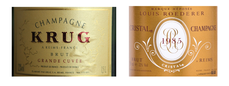 krug prestige cuvée champagne roederer cristal