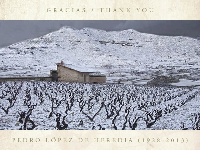 Postal dedicada a D. Pedro López de Heredia