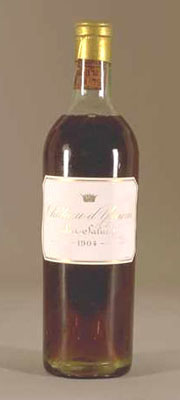 Yquem 1904...color maravilloso...un blanco mas negro que negro. El incanto de los antiguos Sauternes