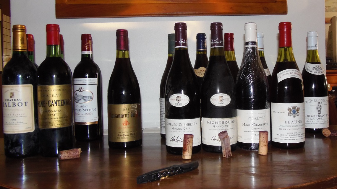 Vigne enfant Jesus/Talbot/Richebourg/Cahteauneuf du Pape/Mazis y Charmes Chambertain...