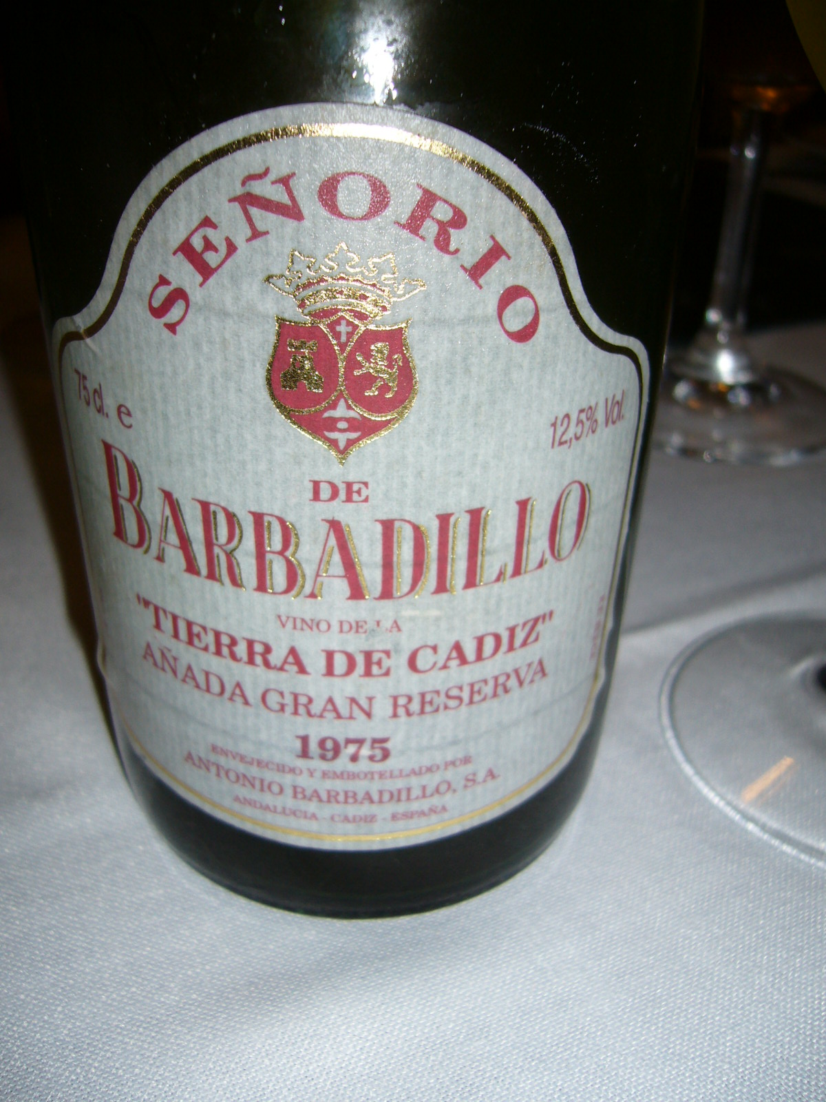 Señorío de Barbadillo 1975 (el precursor del Catillo de San Diego) 