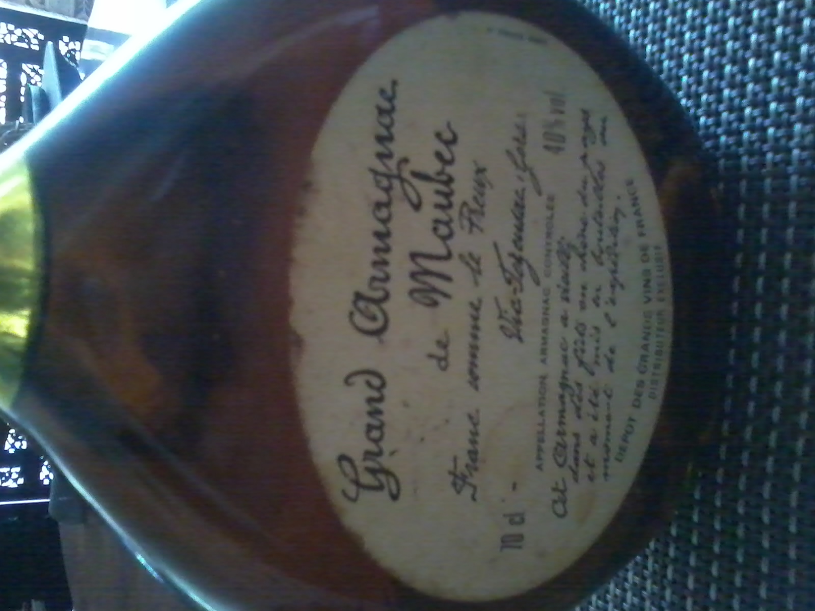 esta es la botella de armagnac